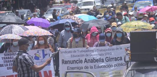 Manifestaciones de las organizaciones sindicales de Educación y Salud.