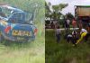 Radiopatrulla de la PNC se ve involucrada en accidente de tránsito en Santa Ana, Petén