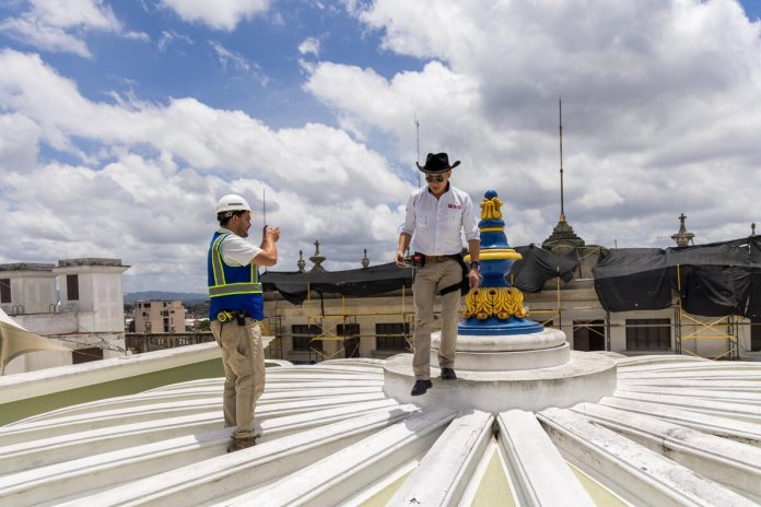 Palacio Nacional no sufrió daños estructurales tras recientes sismos. Foto La Hora: Ministerio de Cultura.