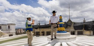 Palacio Nacional no sufrió daños estructurales tras recientes sismos. Foto La Hora: Ministerio de Cultura.