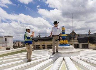 Palacio Nacional no sufrió daños estructurales tras recientes sismos. Foto La Hora: Ministerio de Cultura.
