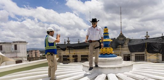 Palacio Nacional no sufrió daños estructurales tras recientes sismos. Foto La Hora: Ministerio de Cultura.