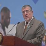 Presidente Bernardo Arévalo en conferencia de prensa del 24 de julio. Foto La Hora: Fabricio Alonzo