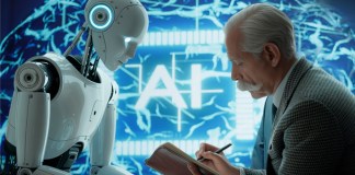 Representación de una Inteligencia Artificial (IA) siendo analizado de manera psicológica. Arte La Hora: Alejandro Ramírez