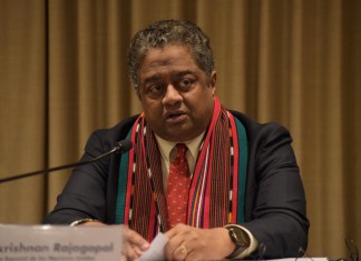 Relator de la ONU sobre vivienda, Balakrishnan Rajagopal.