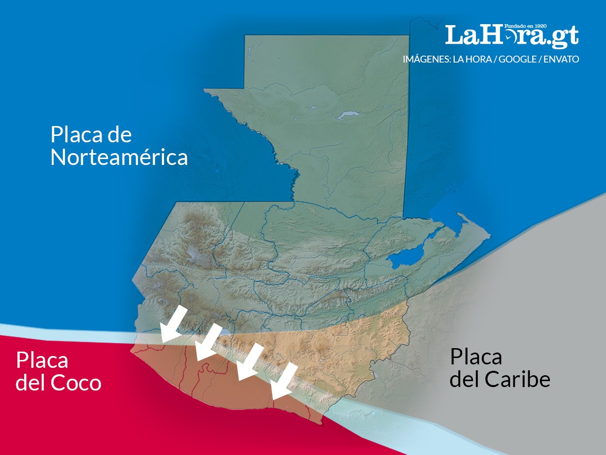 Estas son las tres placas tectónicas que dividen al territorio nacional