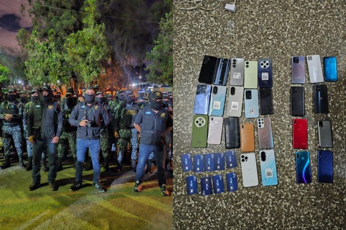 Durante requisa en Pavón, personal del SP localiza celulares y radiotransmisores presuntamente utilizados para extorsiones