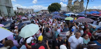 La caminata del STEG ya llegó a zona 1. Foto La Hora