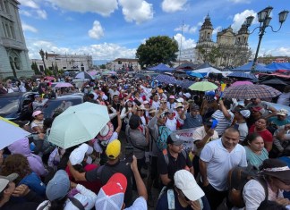 La caminata del STEG ya llegó a zona 1. Foto La Hora