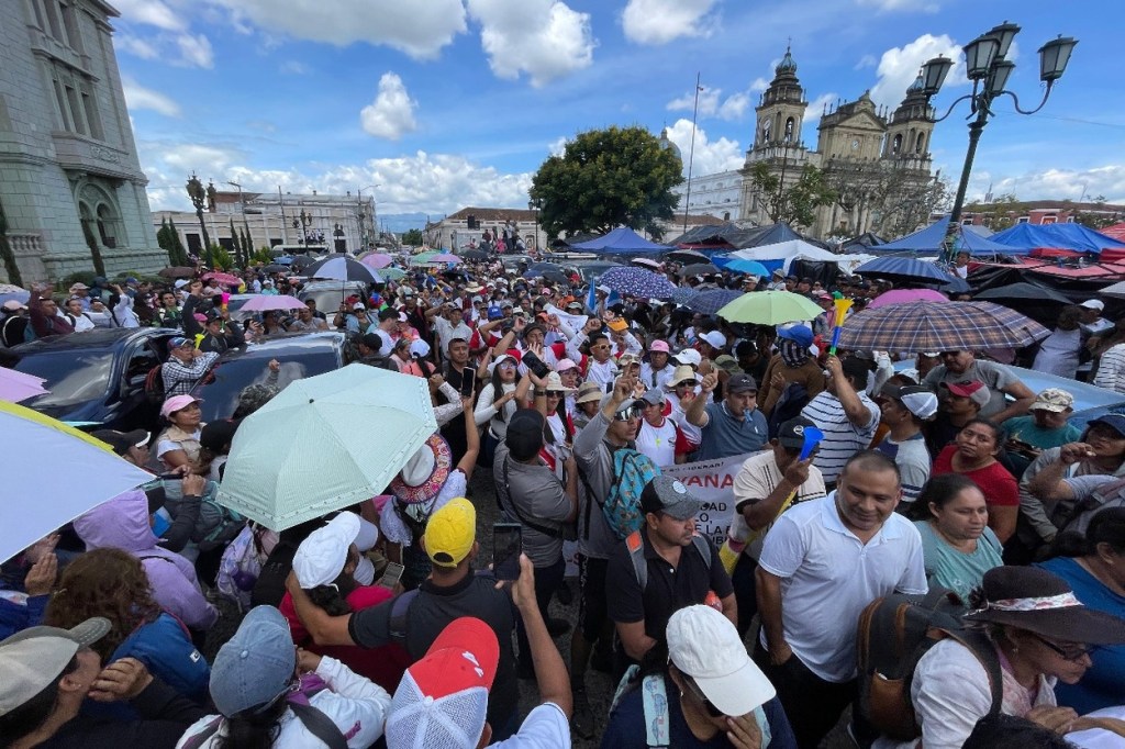 La caminata del STEG ya llegó a zona 1. Foto La Hora
