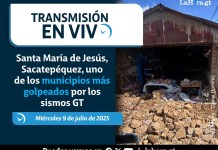 En vivo: Santa María de Jesús, Sacatepéquez, uno de los municipios más golpeados por los sismos GT. Foto La Hora: Daniel Ramírez.