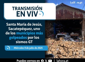 En vivo: Santa María de Jesús, Sacatepéquez, uno de los municipios más golpeados por los sismos GT. Foto La Hora: Daniel Ramírez.