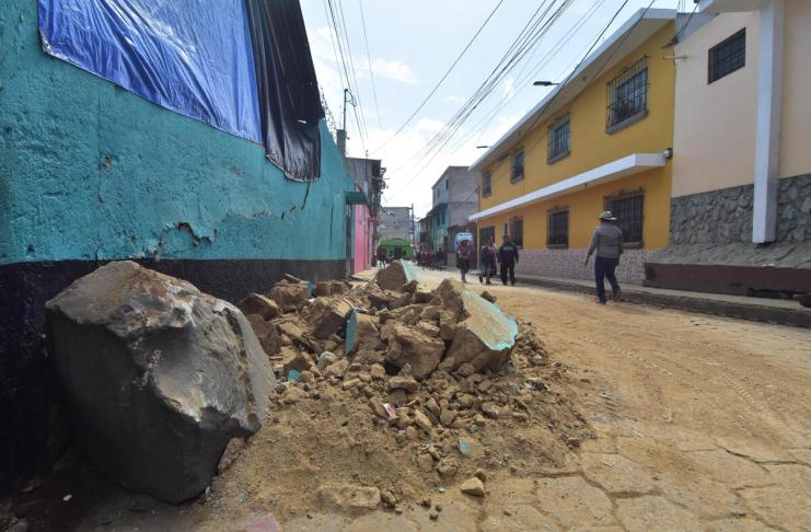 Sacatepéquez, uno de los más afectados por la reciente secuencia sísmica en Guatemala. Foot La Hora: Daniel Ramírez/LH.