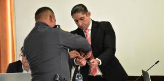 ExfiscalStuardo Campo espera que Tribunal dicte sentencia en caso en su contra. Foto La Hora: Daniel Ramírez