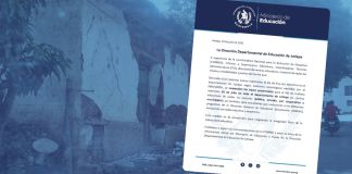 Tras fuertes sismos registrados, suspenden clases presenciales Jutiapa. Foto La Hora: Dirección Departamental de Educación de Jutiapa