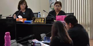 «Aquí resolvemos en base a pruebas no a criterios» responde Tribunal Sexto a MP al no especificar postura en caso Industria Militar El Tribunal Sexto de Sentencia Penal reprendió al Ministerio Público tras no pronunciarse. Foto La Hora: Daniel Ramírez