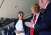 El presidente Donald Trump y la primera dama Melania Trump asisten al partido final de fútbol de la Copa Mundial de Clubes, en el MetLife Stadium en East Rutherford, Nueva Jersey, el domingo 13 de julio de 2025. (AP Foto/Jacquelyn Martin)
