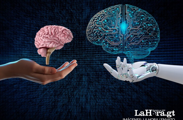 Representación de los resultados de la investigación "Tu cerebro en ChatGPT Acumulacion de deuda cognitiva al usar un asistente de IA para escribir ensayos". Arte La Hora: Alejando Ramírez