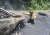 Accidente de tránsito en carretera a El Salvador. Foto La Hora: Bomberos Voluntarios
