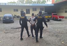 Alias "El Travieso" Capturado en Suchitepéquez. Foto La Hora: PNC