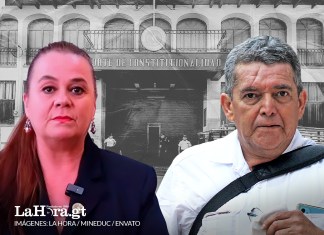 La Corte de Constitucionalidad (CC) no suspendió provisionalmente los 7 artículos del pacto colectivo del STEG. Diseño La Hora: Alejandro Ramírez