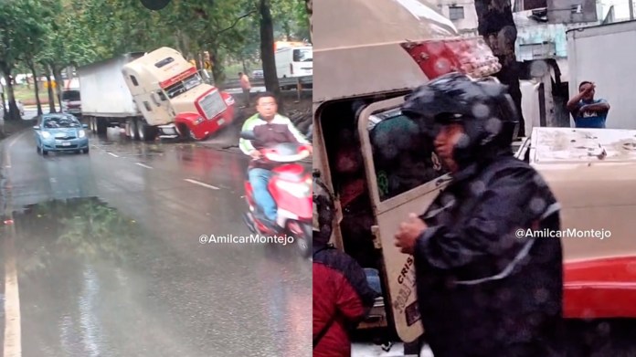 El vocero de la PMT capitalina, Amílcar Montejo, informó sobre un accidente de tránsito que complica la movilidad en el Periférico. Foto La Hora: Amilcar Montejo