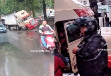 Tráfico complicado en el Periférico tras colisión entre tráiler y motocicleta bajo puente Adolfo Mijangos El vocero de la PMT capitalina, Amílcar Montejo, informó sobre un accidente de tránsito que complica la movilidad en el Periférico. Foto La Hora: Amilcar Montejo