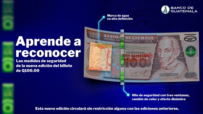 nuevo billete de Q100
