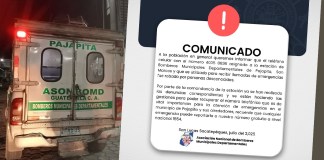 ASONBOMD denuncia robo del número de emergencias de la estacióon ubicada en Pajapita, San Marcos.