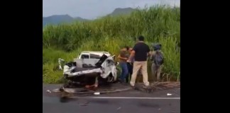 Video: Múltiple colisión en la autopista Palín-Escuintla deja vehículos destruidos. Foto La Hora: Captura.