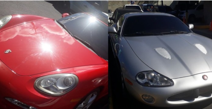 Dos automóviles deportivos, así como una casa ubicada en Villa Nueva, vinculados a narcotraficante, pasarán a manos del Estado. Foto La Hora: MP