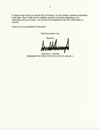 carta de Trump Brasil