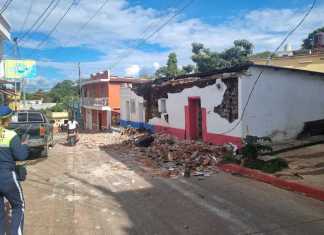 Medios locales reportan daños en Comapa derivado de los temblores de este martes 29 de julio. Foto La Hora: cortesía