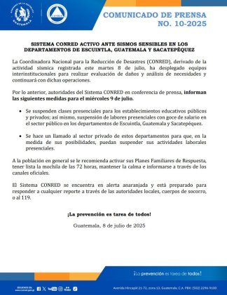 Conred comunicado