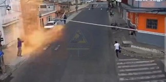 Video: Trabajador sufre descarga eléctrica en la colonia Maya zona 18