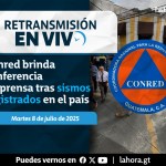 La Coordinadora Nacional para la Reducción de Desastres (Conred) realizará una conferencia de prensa por los sismos de este martes. Diseño La Hora: Alejandro Ramírez