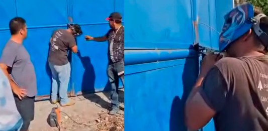 El paro de labores del Sindicato de Trabajadores de la Educación de Guatemala (STEG) provocó el cierre de una escuela en Jalpatagua. Foto La Hora: RRSS