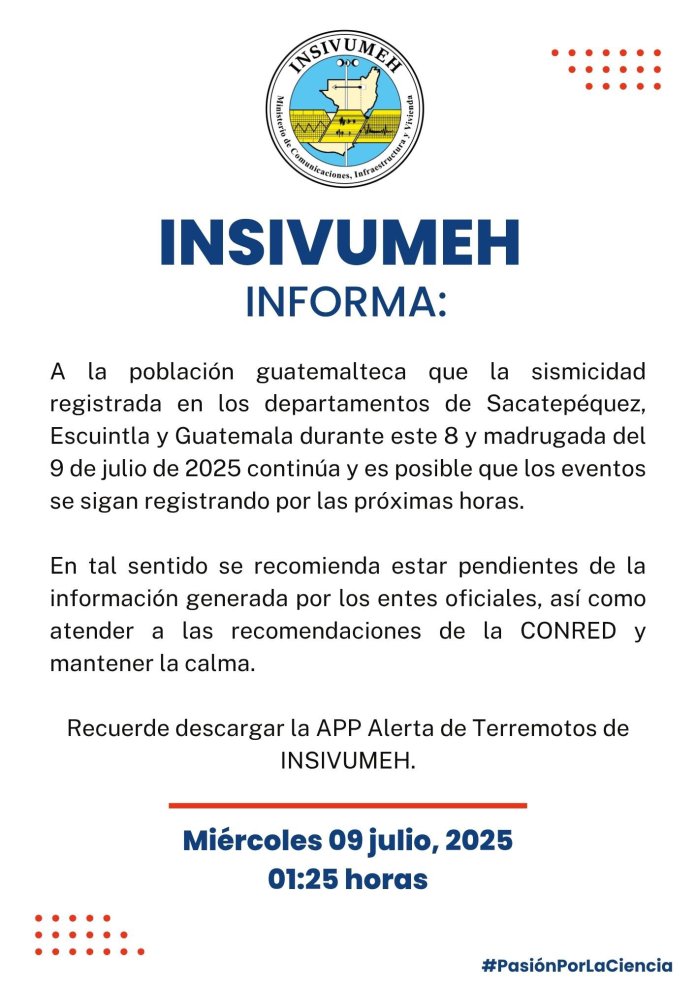 insivumeh comunicado