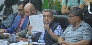 UNE de Sandra Torres insiste en abogar por Joviel y el STEG y habla de falta de voluntad política Joviel Acevedo comenta en la bancada de Sandra Torres que ha recibido apoyo de otros partidos políticos. Foto: La Hora / Fabricio Alonzo