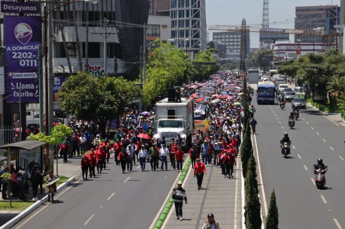 El Sindicato de Trabajadores de la Educación de Guatemala (STEG) podría bloquear varios puntos en Guatemala. Foto La Hora: José Orozco