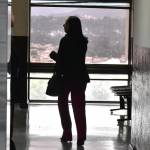 Evitando a los medios de comunicación, jueza Carol Berganza tomo posesión como Juez de Mayor Riesgo C. Foto La Hora: Daniel Ramírez