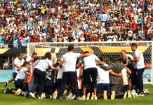 El partido de la selección nacional de Guatemala contra Estados Unidos de la Copa Oro será transmitido desde la Plaza Obelisco. Foto La Hora: FFG