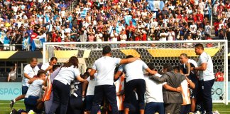 El partido de la selección nacional de Guatemala contra Estados Unidos de la Copa Oro será transmitido desde la Plaza Obelisco. Foto La Hora: FFG