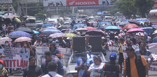 Los bloqueos por parte del Sindicato de Trabajadores de la Educación de Guatemala (STEG) continuarán este viernes 11 de julio. Foto La Hora: Fabricio Alonzo