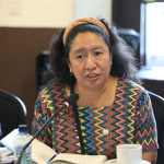 La viceministra de Desarrollo Social, Bertha Zapeta, en una citación en el Congreso de la República. Foto: Congreso de la República