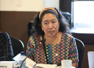 La viceministra de Desarrollo Social, Bertha Zapeta, en una citación en el Congreso de la República. Foto: Congreso de la República