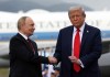 Donald Trump y Vladímir antes de la reunión en la cumbre de Alaska. Foto La Hora: EFE
