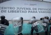 Antimotines en el Centro Especializado de Reinserción Juvenil I (CER I), a un costado de «Las Gaviotas». Foto La Hora: José Orozco