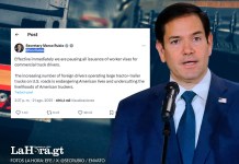 Marco Rubio anuncia pausa en emisión de visas para transportistas en EE.UU. Arte La Hora: Alejandro Ramírez