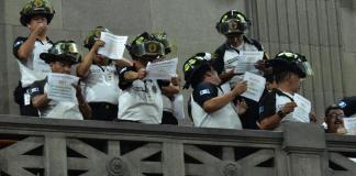 De urgencia nacional, Congreso aprueba con 135 votos el Bono de Riesgo para Bomberos Voluntarios. Foto La Hora: Daniel Ramírez.